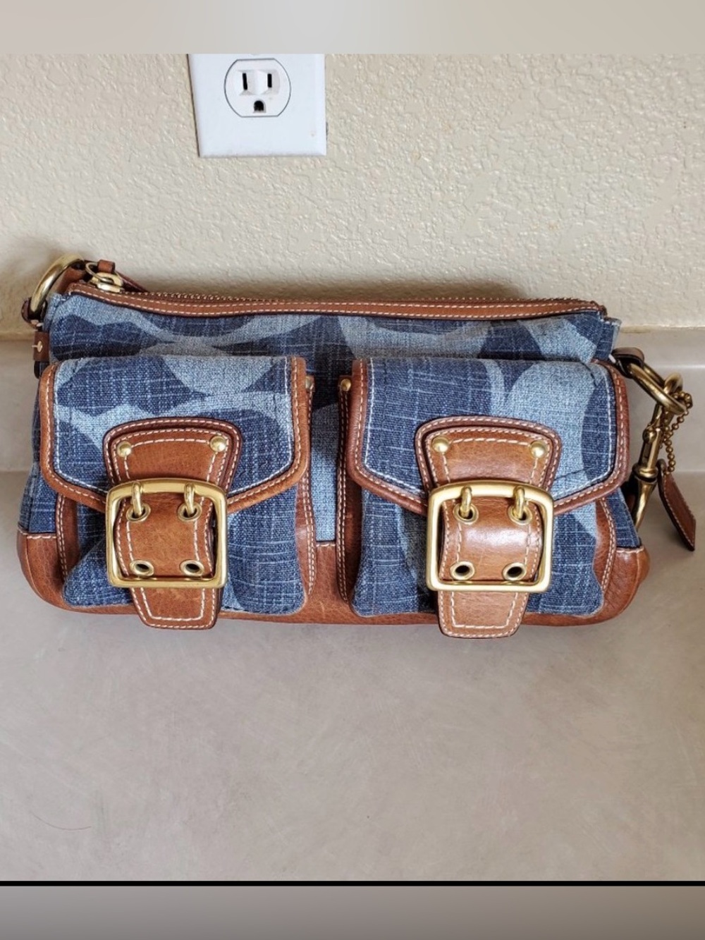 Coach Signature Denim Legacy Twin Pocket 10823